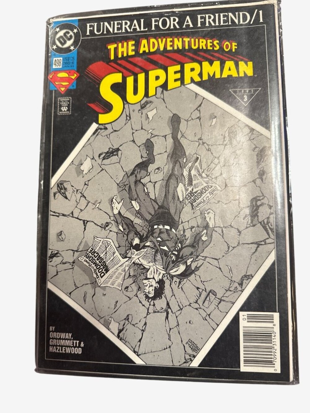 The Adventures Of Superman #498 & Superman #75 Funeral For A Friend & Death Of S